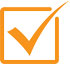 orange checkmark