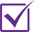 purple checkmark