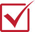 red checkmark
